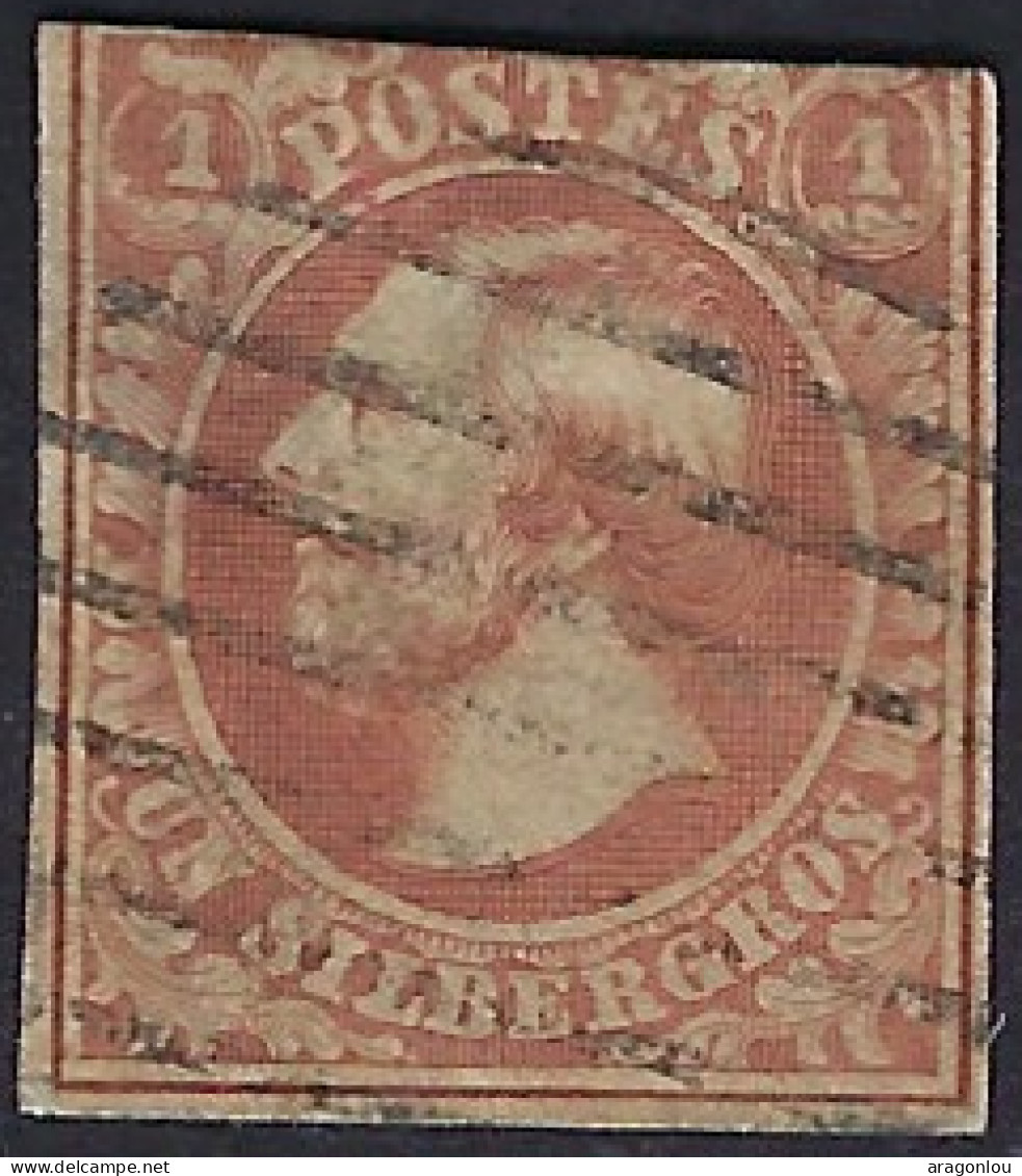 Luxembourg - Luxemburg - Timbre   1852   Guillaume III   Cachet Barres   Michel 2 - 1852 Guillaume III