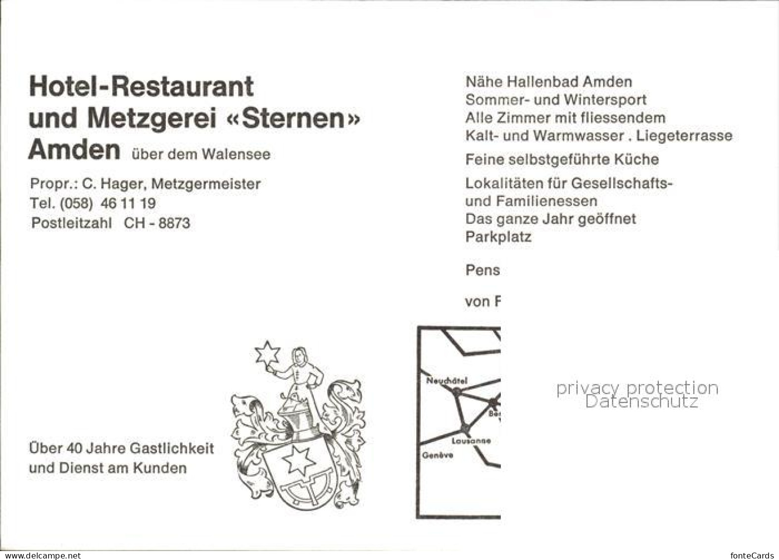 12392417 Amden SG Hotel Restaurant Metzgerei Sternen Betlis - Sonstige & Ohne Zuordnung