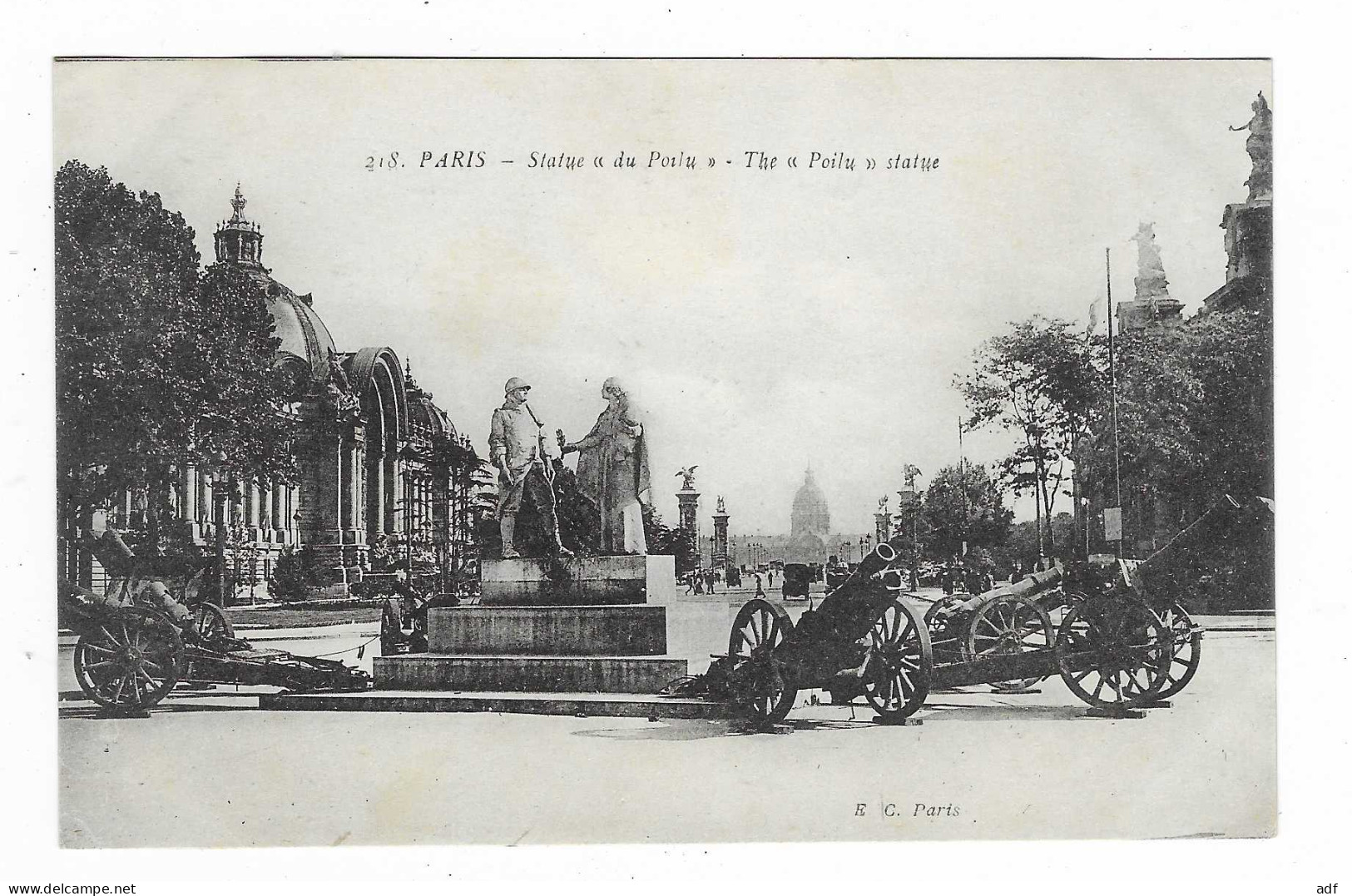 CPA STATUE " DU POILU ", PARIS 75 - Statuen