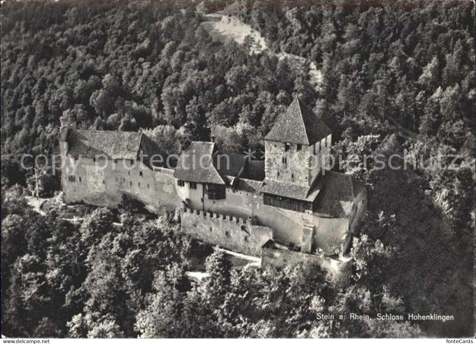 12389857 Stein Rhein Schloss Hohenklingen Fliegeraufnahme Stein Am Rhein - Sonstige & Ohne Zuordnung