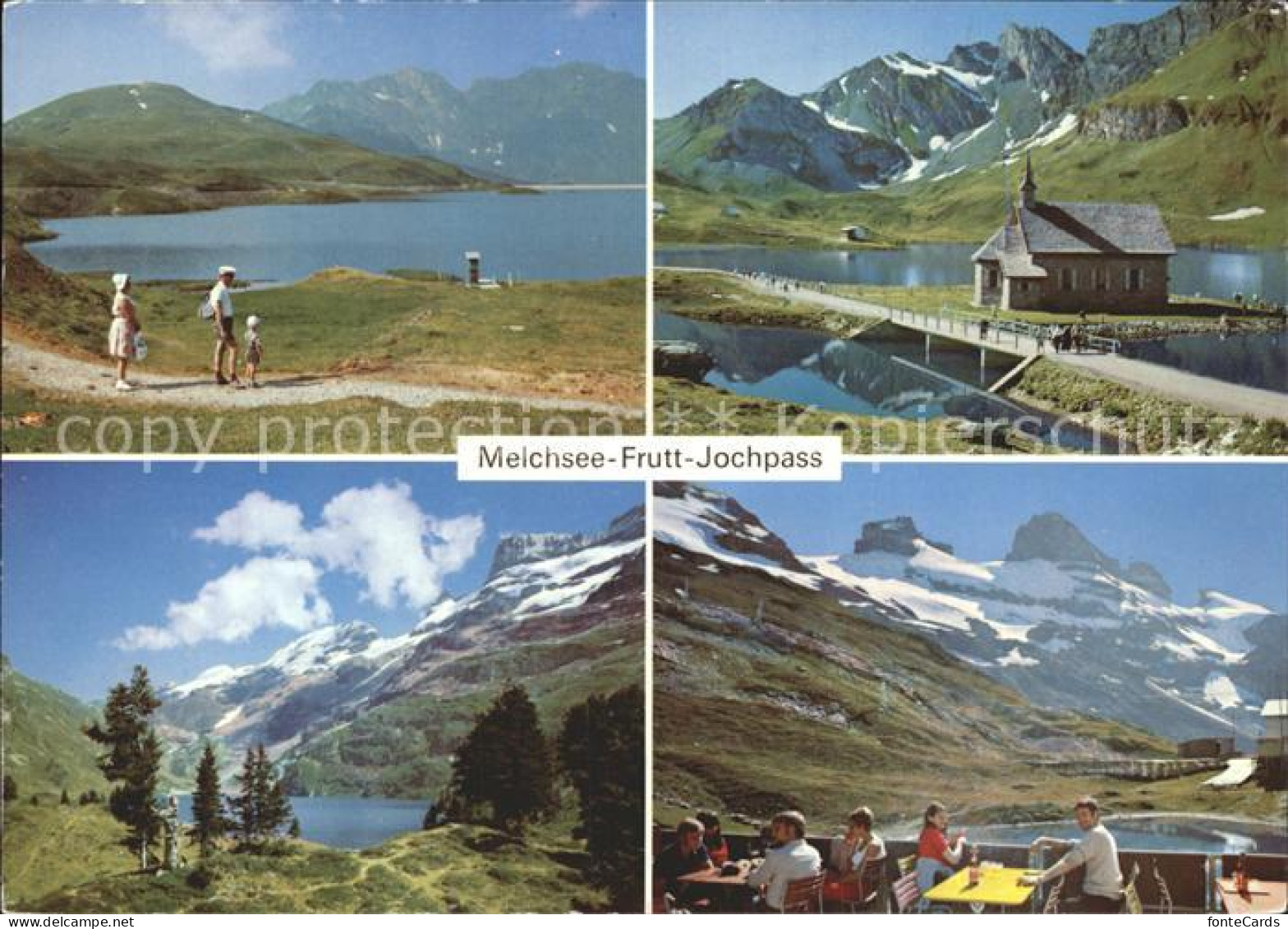 12371587 Melchsee-Frutt Jochpass See Wanderer Kirche Melchsee-Frutt - Sonstige & Ohne Zuordnung