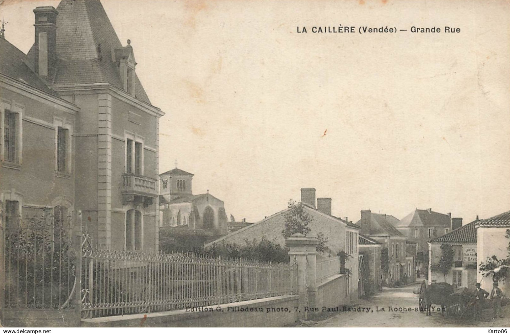 La Caillère * Grande Rue * Attelage Boeufs Villageois - Sonstige & Ohne Zuordnung