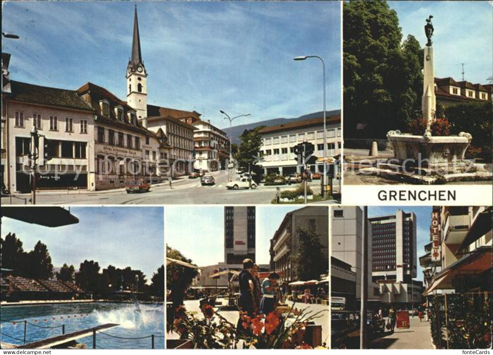 12371237 Grenchen Denkmal Kirche Schwimmbad Grenchen - Sonstige & Ohne Zuordnung