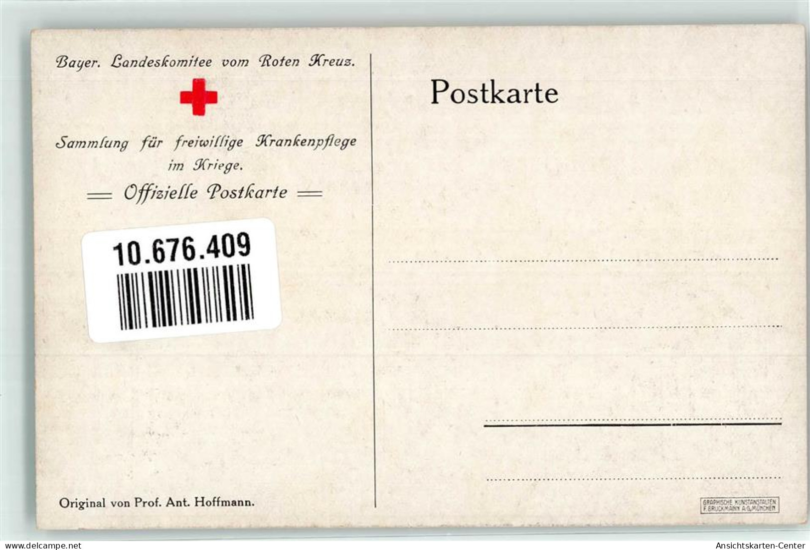 10676409 - Lazarettzug Krankenwagen Verwundeter Sign. Hoffmann, Anton - Red Cross