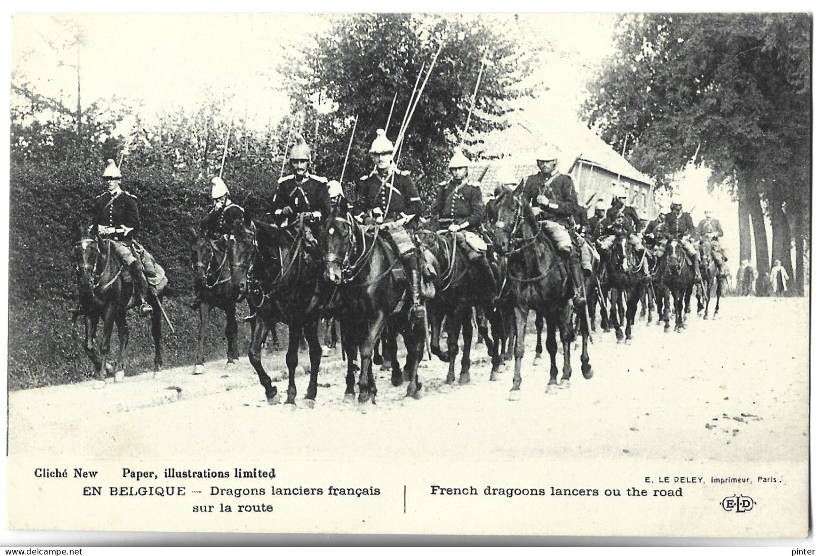 MILITAIRE - Guerre De 1914-1918 - En Belgique, Dragons Lanciers Français Sur La Route - Guerre 1914-18