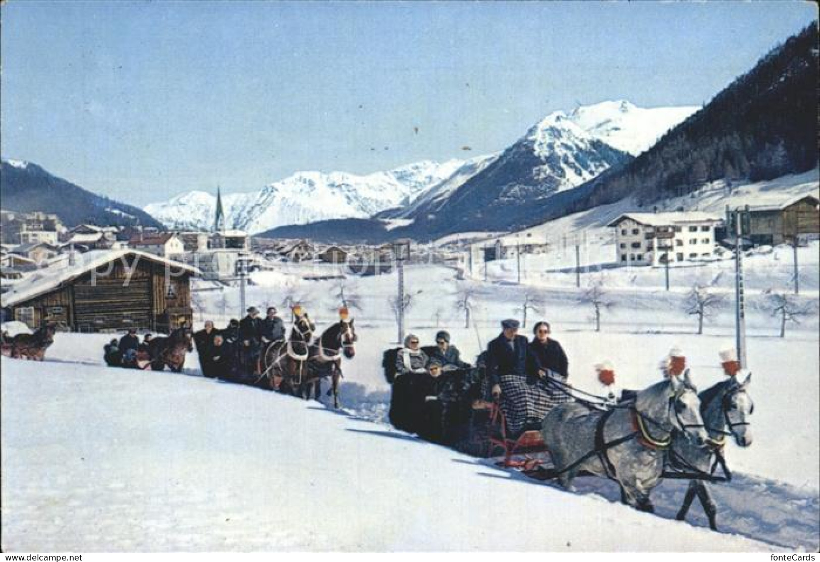 12368217 Davos GR Schlittenfahrt Durchs Sonnige Davosertal Davos Platz - Autres & Non Classés