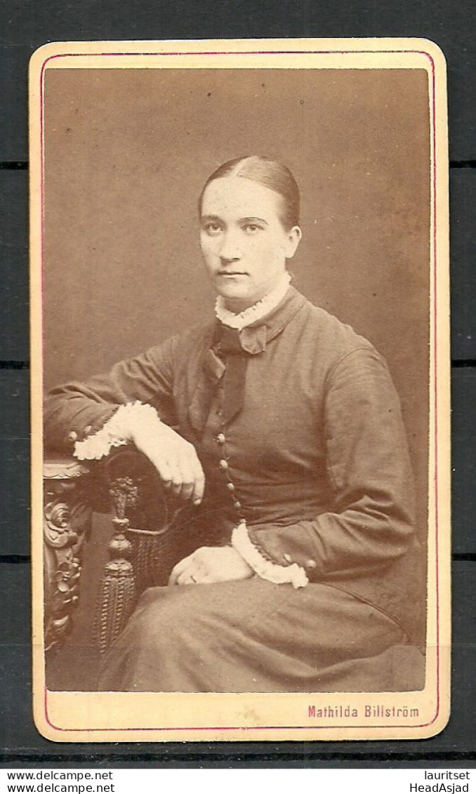 SWEDEN Ca. 1910 Mathilda Billström Stockholm Hamngatan Old Photograph Of A Lady - Personnes Anonymes