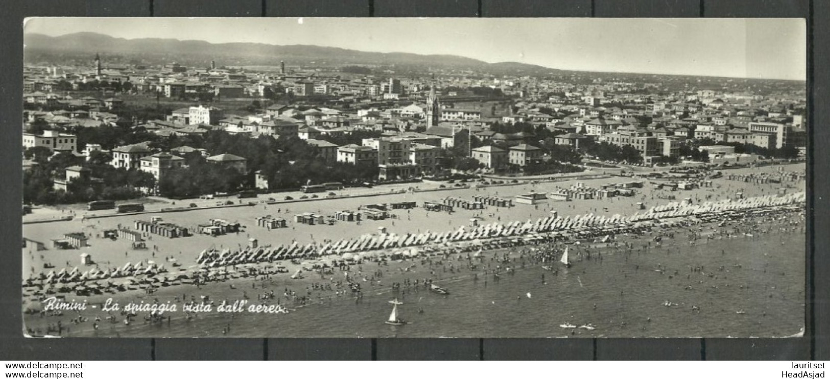 ITALIA ITALY Rimini La Spiaggia Vista Dell Aereo, Photo Post Card, Unused - Rimini