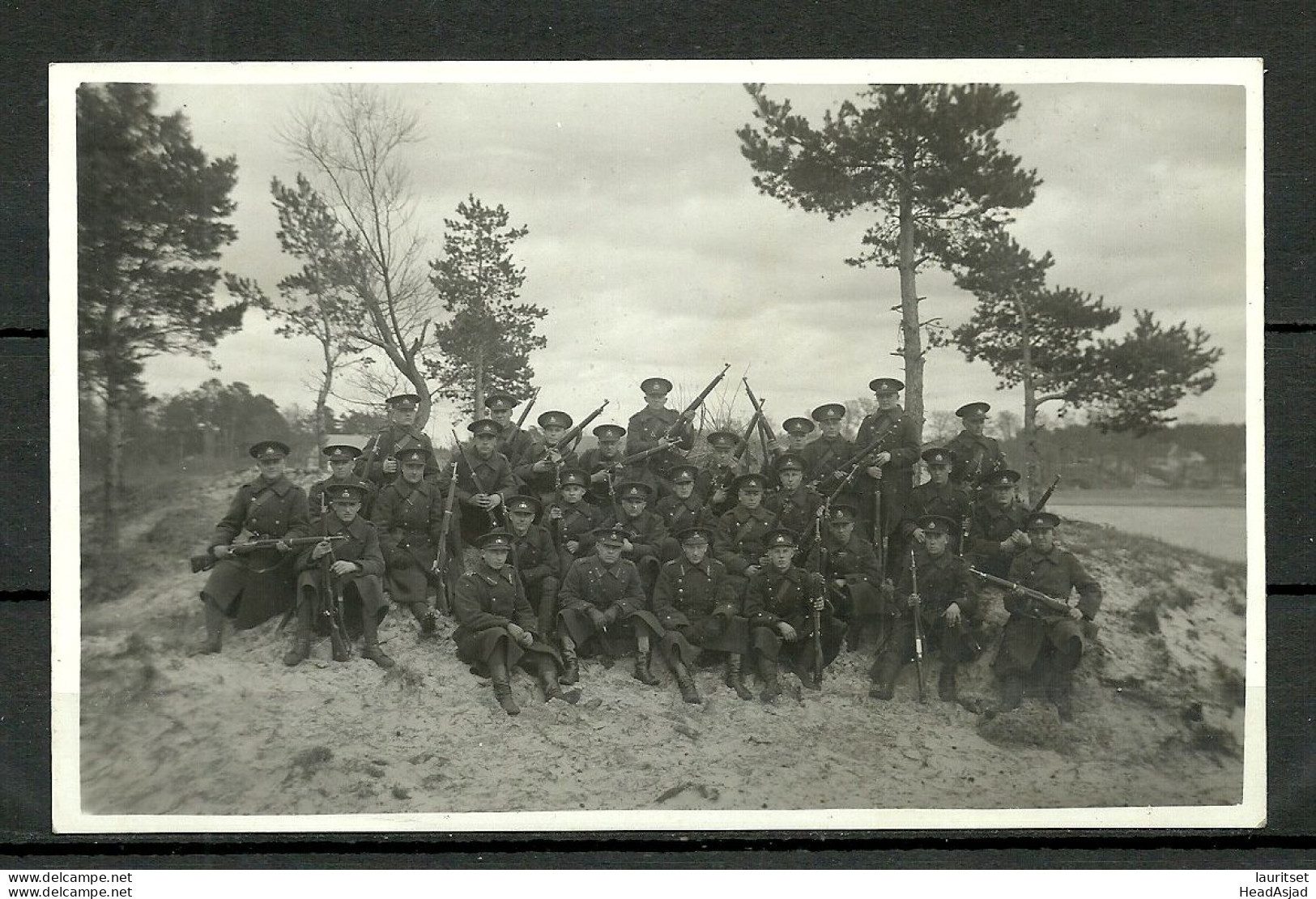 Estland Estonia 1930ies Photopostkarte Military Soldaten Soldiers In Uniform With Arms - Guerre, Militaire