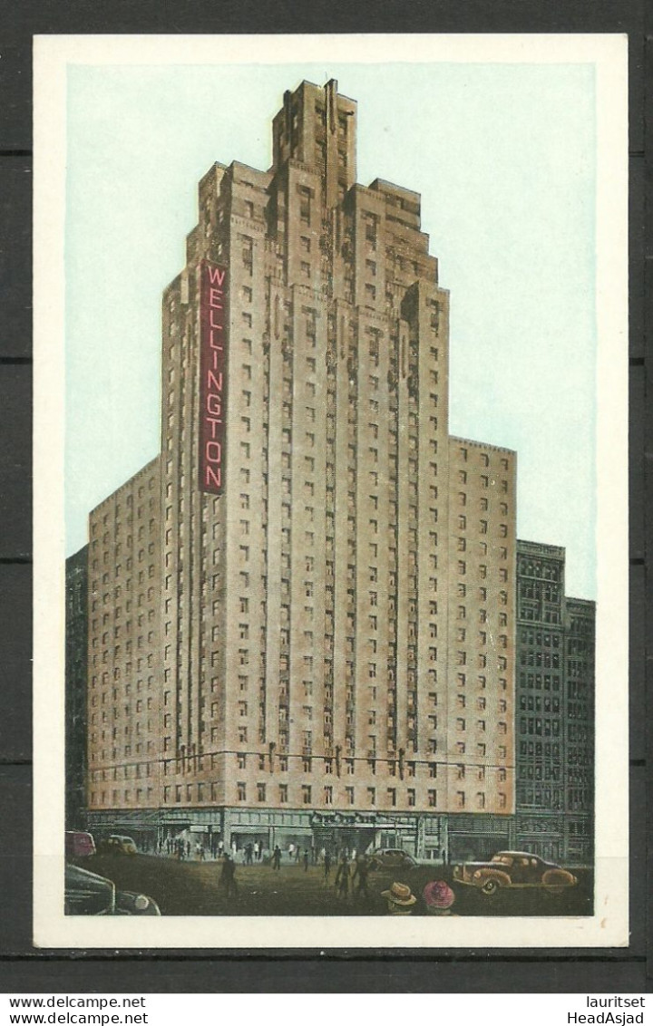 USA New York Hotel Wellington 7th Ave At 55th Street, Lumitone Photoprint, Unused - Hoteles & Restaurantes