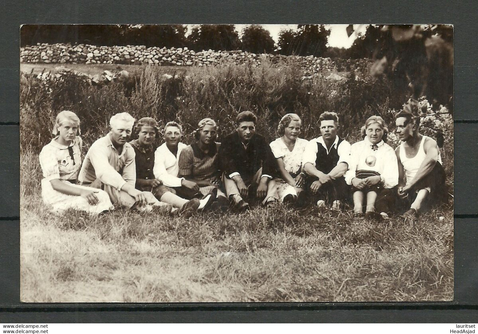 Estland Estonia Ca. 1920 - Old Photograph Taken In Rootsivere Group Of Young People - Europa