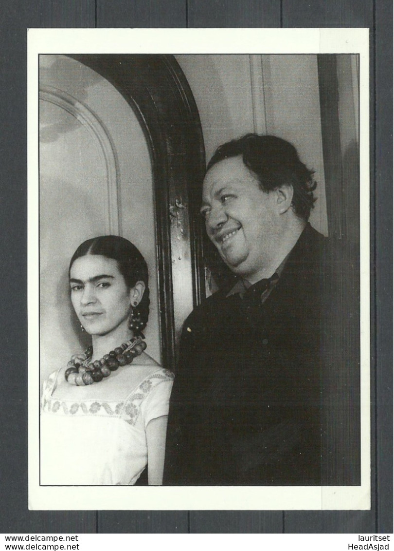 Painters Frida Kahlo Rivera And Diego Rivera (photographed 1932). Post Card Printed In USA, Unused - Künstler