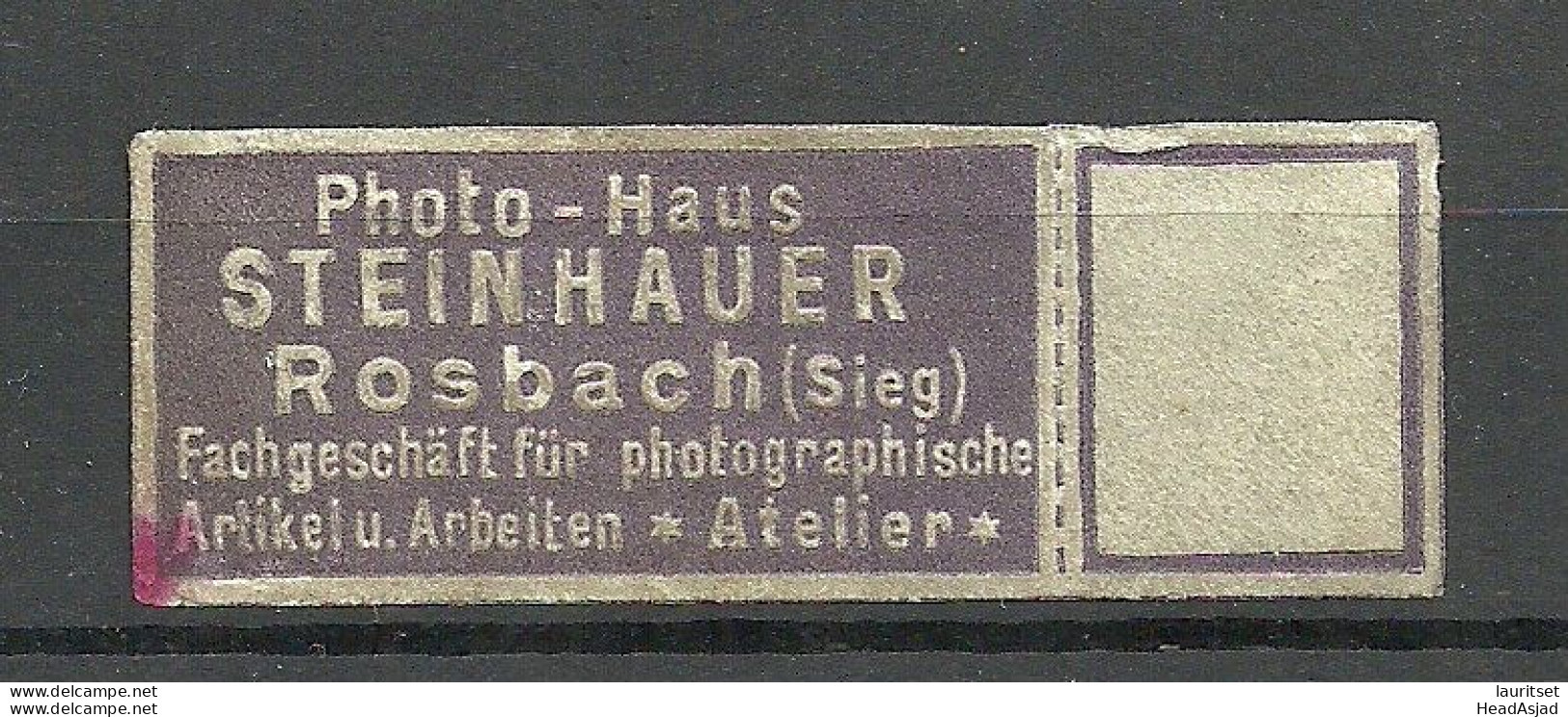 Deutschland Germany Photo - Haus Steinhauer Rosbach Reklamemarke Siegelmarke Seal (*) - Autres & Non Classés