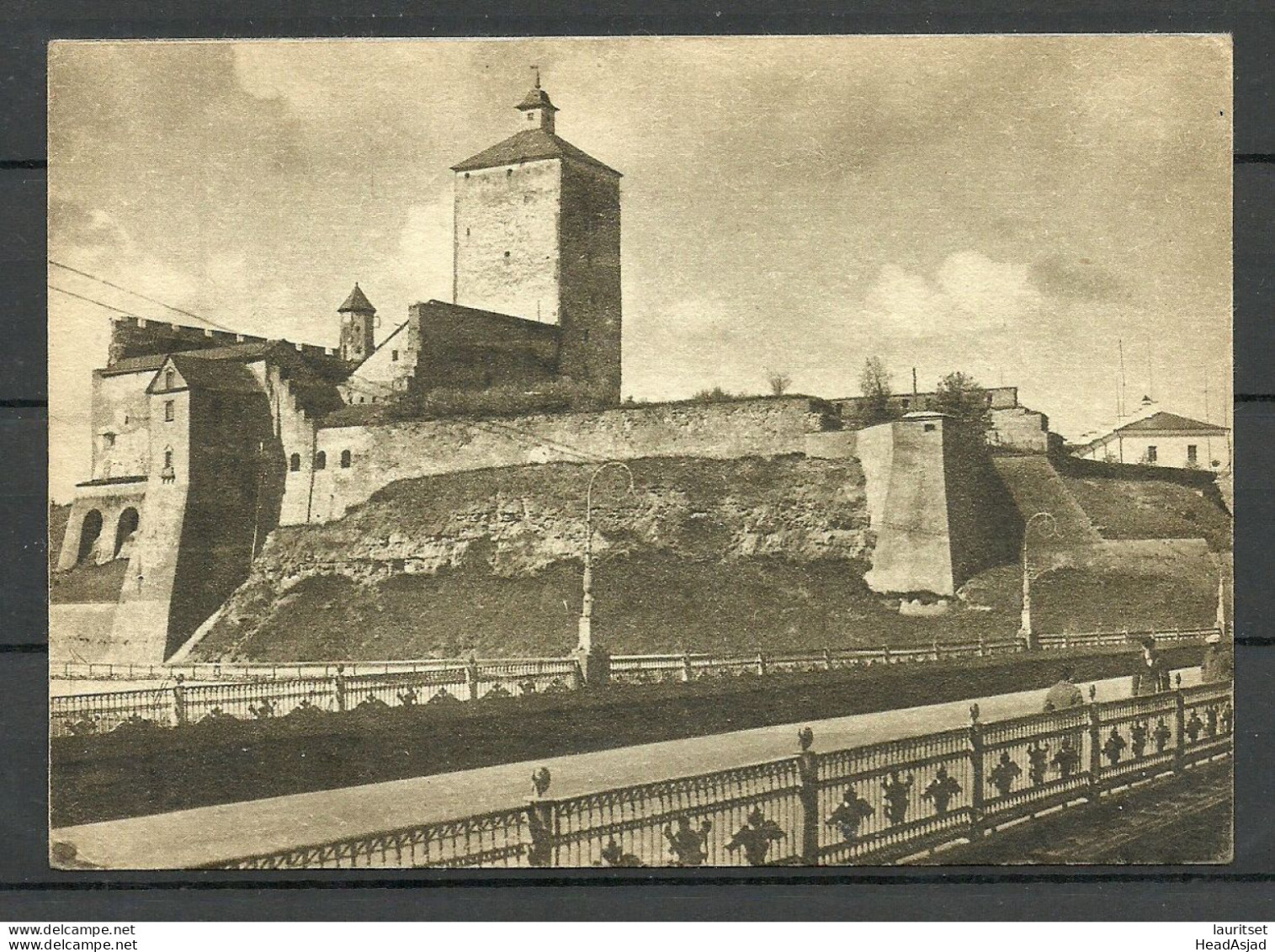 ESTONIA Estland 1945 NARVA Castle Photo Post Card, Unused Only 2000 Printed! - Estonia