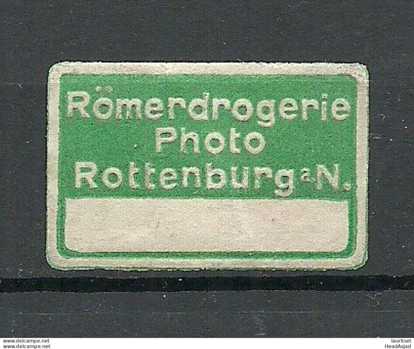 Deutschland Germany Römerdrogerie Photo Rottenburg Reklamemarke Siegelmarke Seal - Autres & Non Classés