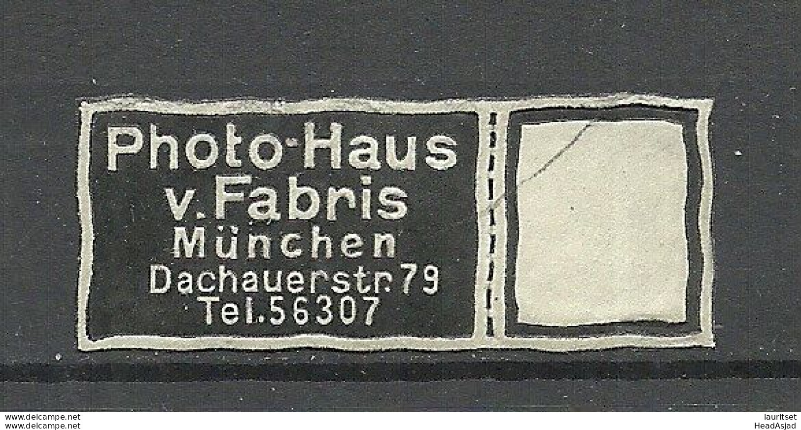 Deutschland Germany Photo- Haus V. Fabris München Reklamemarke Advertising Stamp Siegelmarke Seal - Sonstige & Ohne Zuordnung