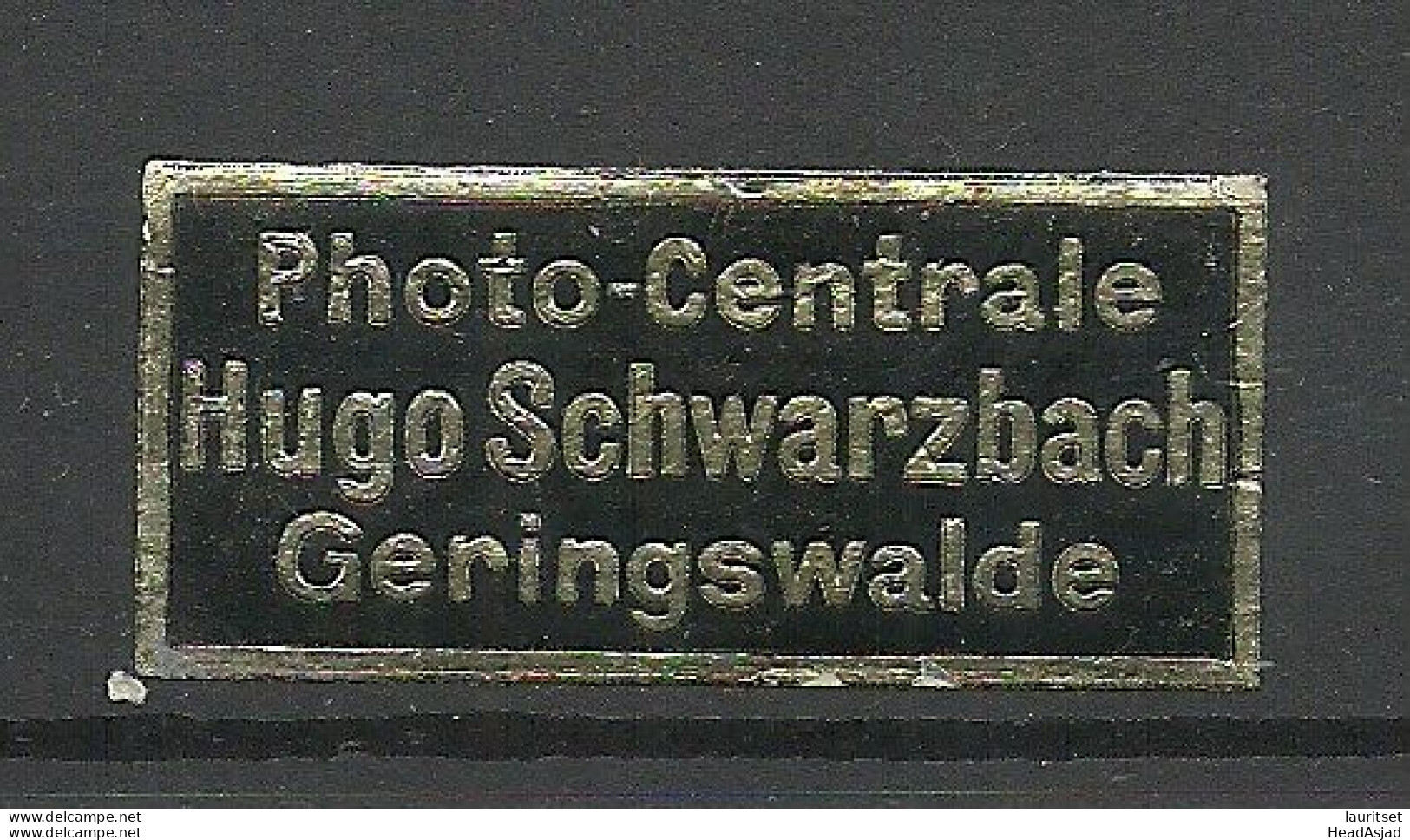 Deutschland Germany Photo-Centrale Hugo Schwarzbach Geringswalde Reklamemarke Advertising Stamp Siegelmarke - Sonstige & Ohne Zuordnung