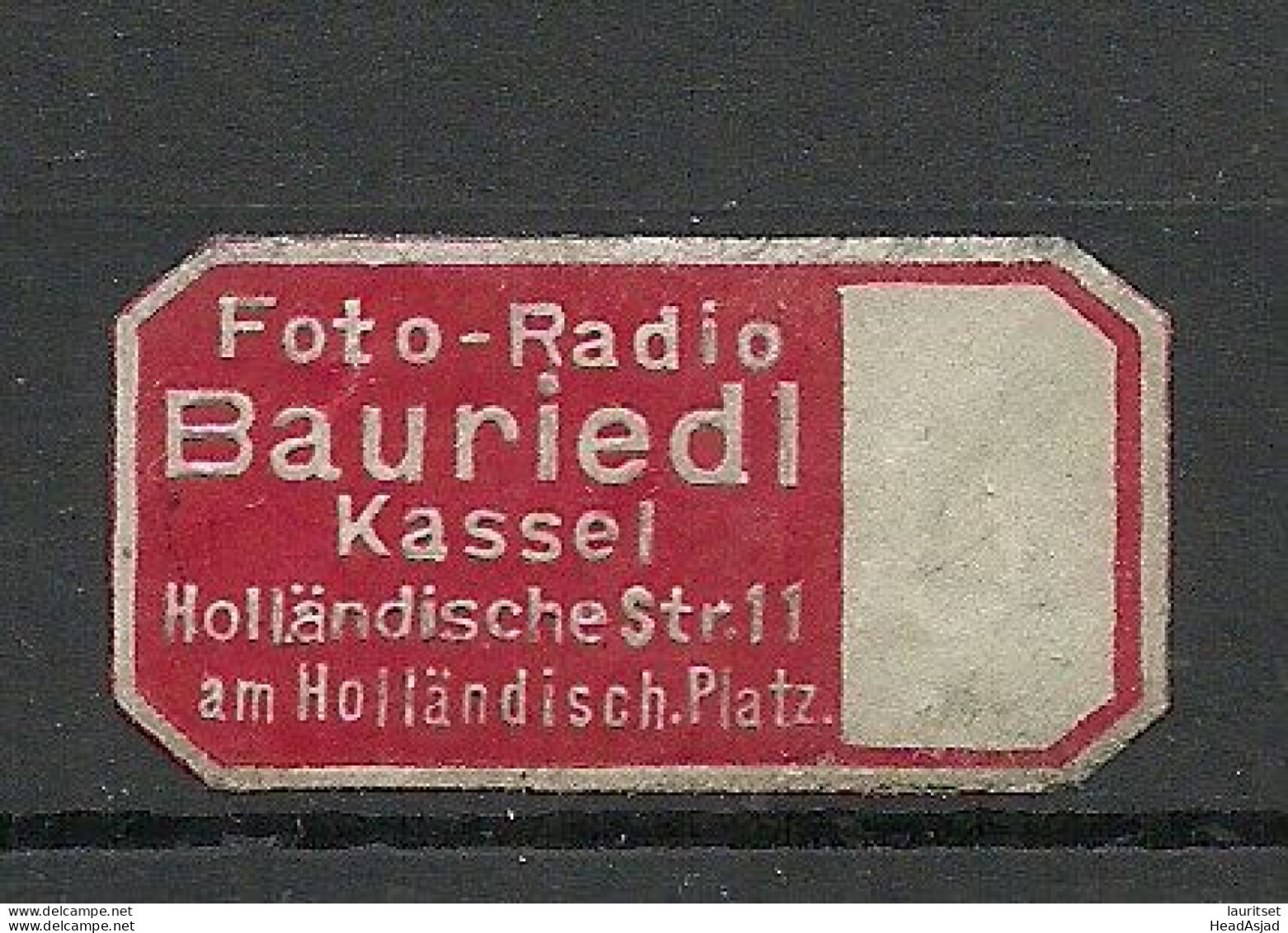 Deutschland Germany Photo & Radio Bauriedl Kassel Reklamemarke Advertising Stamp Siegelmarke Seal (*) - Andere & Zonder Classificatie