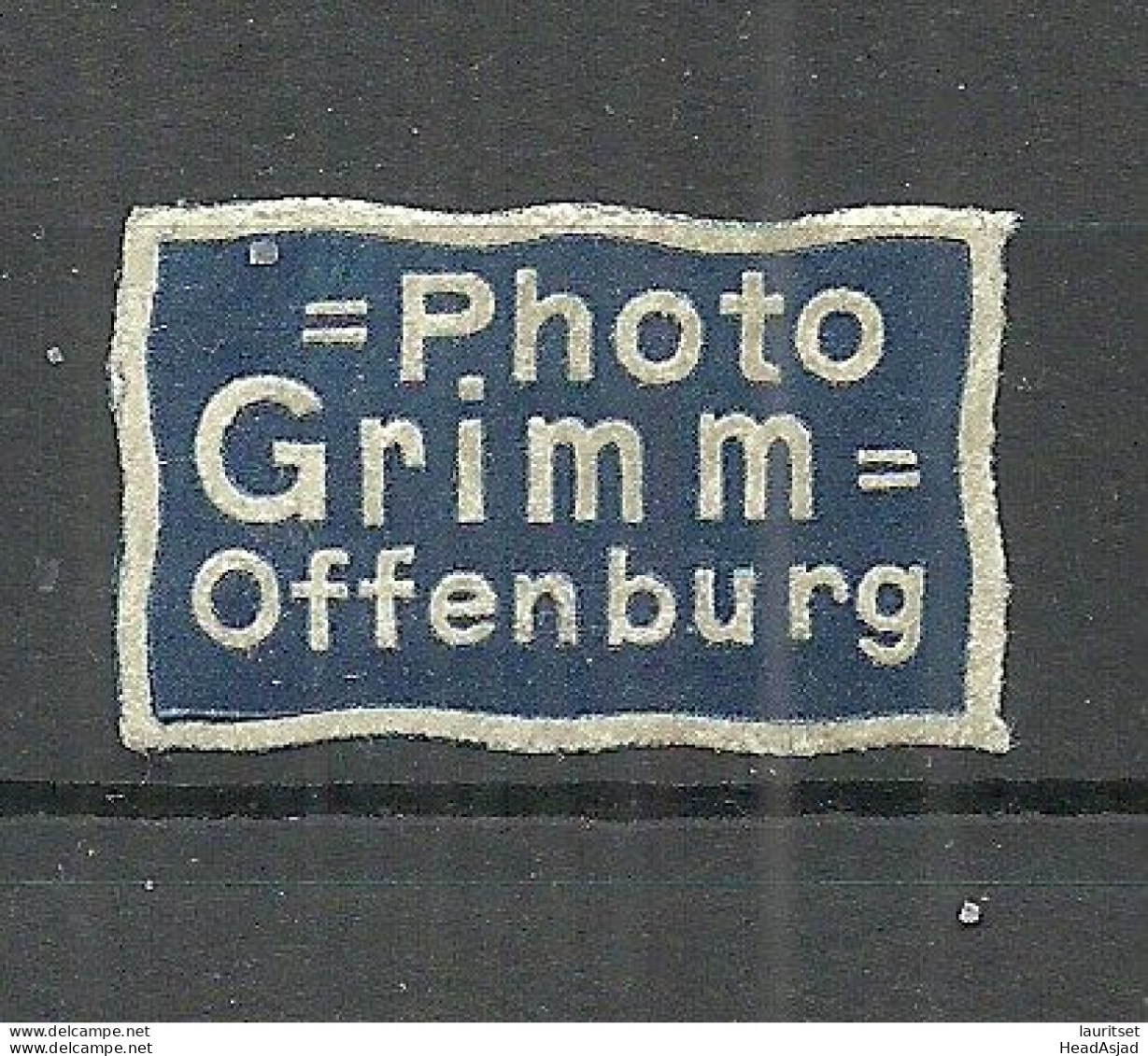 Deutschland Germany Photo Grimm Offenburg Reklamemarke Advertising Stamp Siegelmarke Seal (*) - Sonstige & Ohne Zuordnung