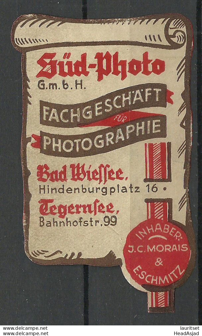 Deutschland Germany Süd-Photo Fachgeschäft Photographie Reklamemarke Tegernsee Etc. Advertising Stamp (*) - Photographie