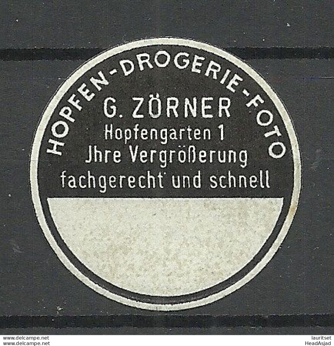 Deutschland Germany Hopfen Drogerie Photo G. Zörner Reklamemarke Advertising Stamp Siegelmarke MNH - Altri & Non Classificati
