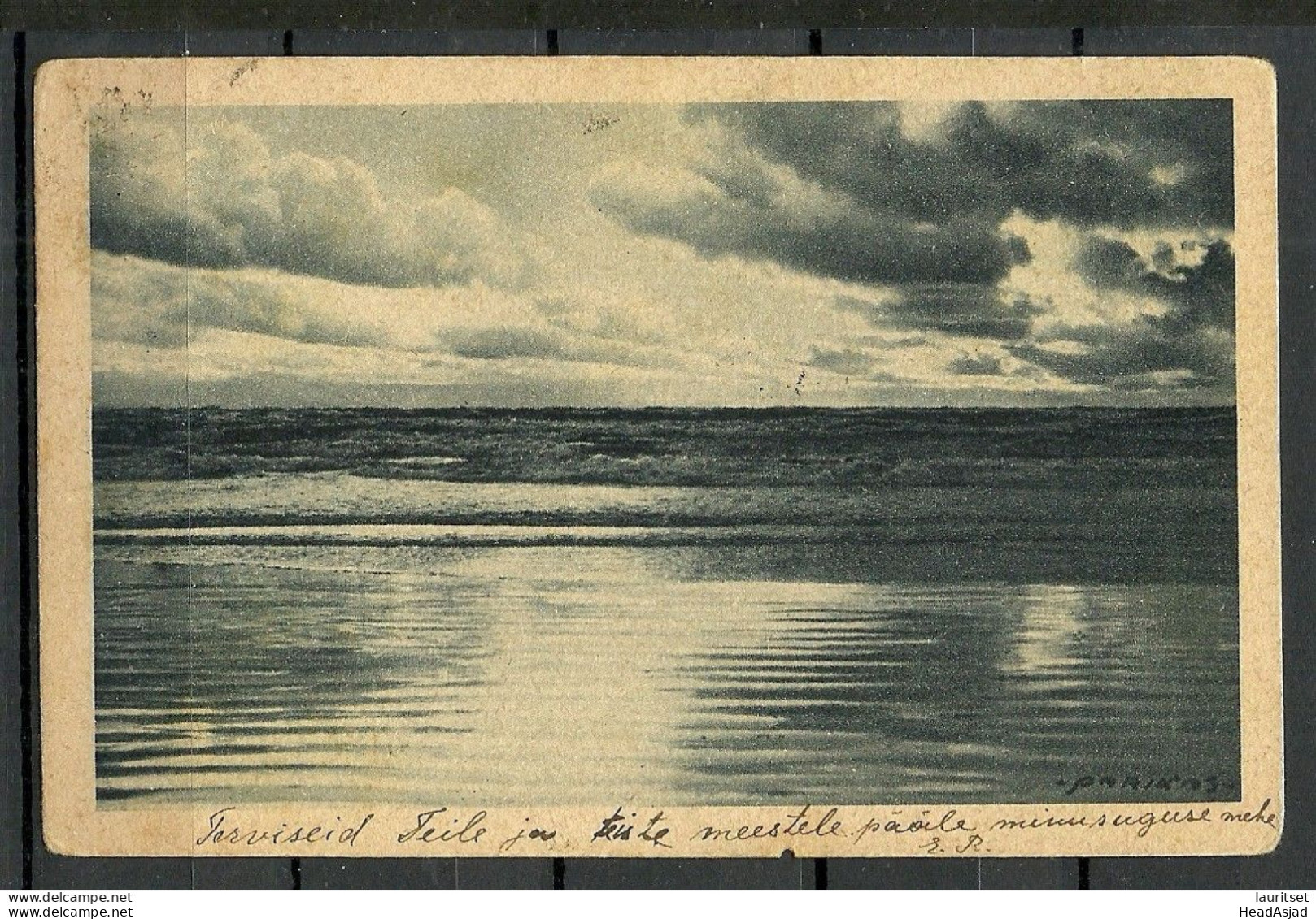 ESTONIA Estland 1927 O KOSE Photo Post Card Seemotiv Parikas Michel 37 A Thin Paper Type As Single - Estonie