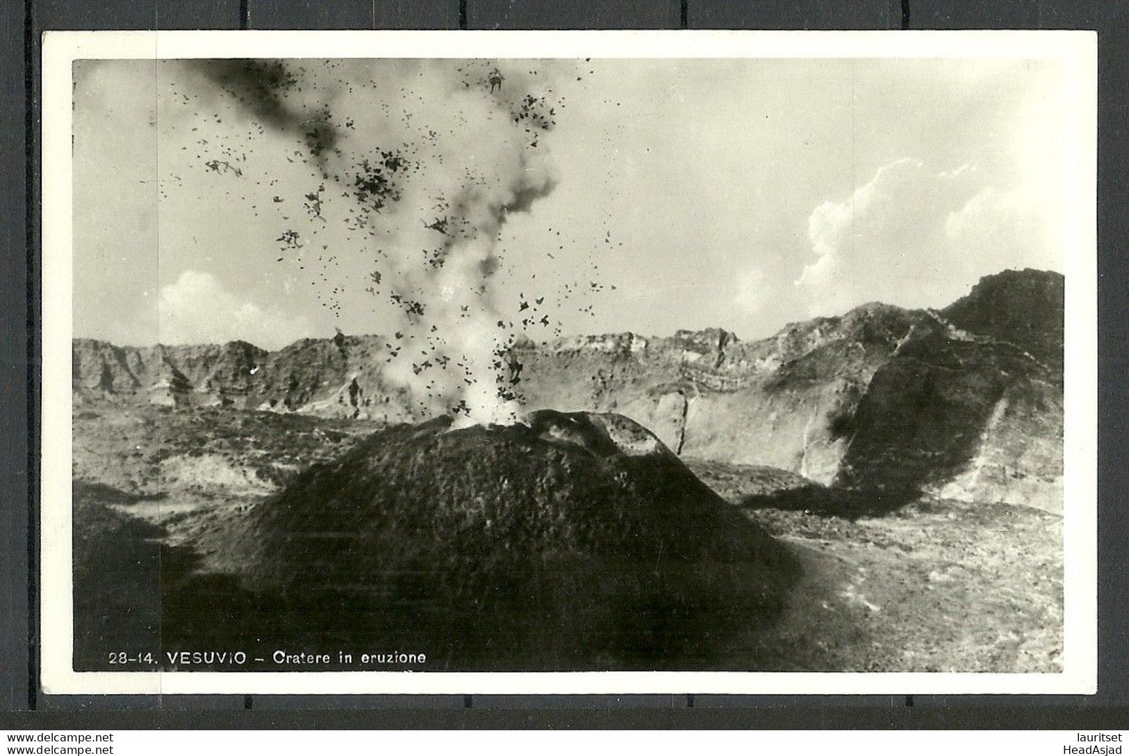 ITALY Photo Post Card Vesuvio Vulcano Unused - Altri & Non Classificati