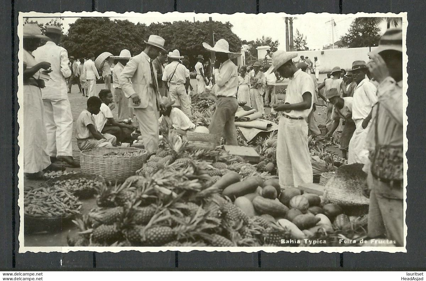 BRAZIL Old Photo Or Photo Post Card BAHIA Foira De Fructas, Unused - Zonder Classificatie