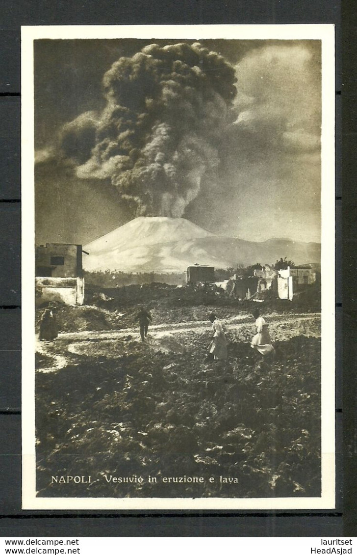 ITALY Photo Post Card Vesuvio Vulcano Napoli Unused - Sonstige & Ohne Zuordnung