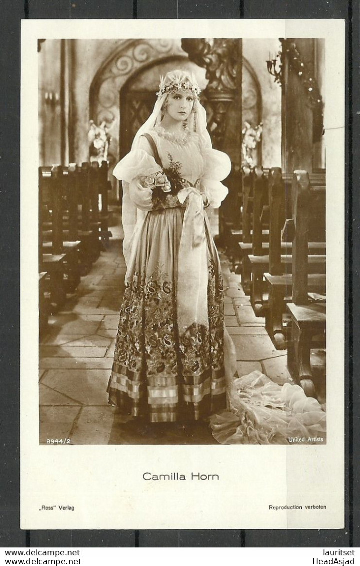 Photo Post Card Ca 1920 Actress Camilla Horn Unused Ross Verlag - Acteurs