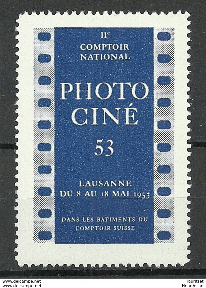 Schweiz Switzerland 1953 II Comptoir National Photo Cine Lausanne Advertising Vignette Poster Stamp Reklamemarke MNH - Nuovi