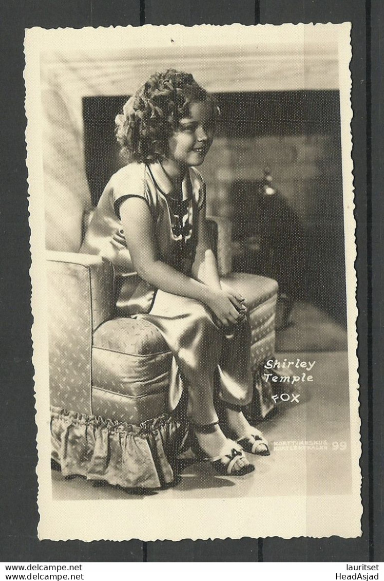 Photo Post Card Movie Star Shirley Temple Used In Finland 1937 - Actors