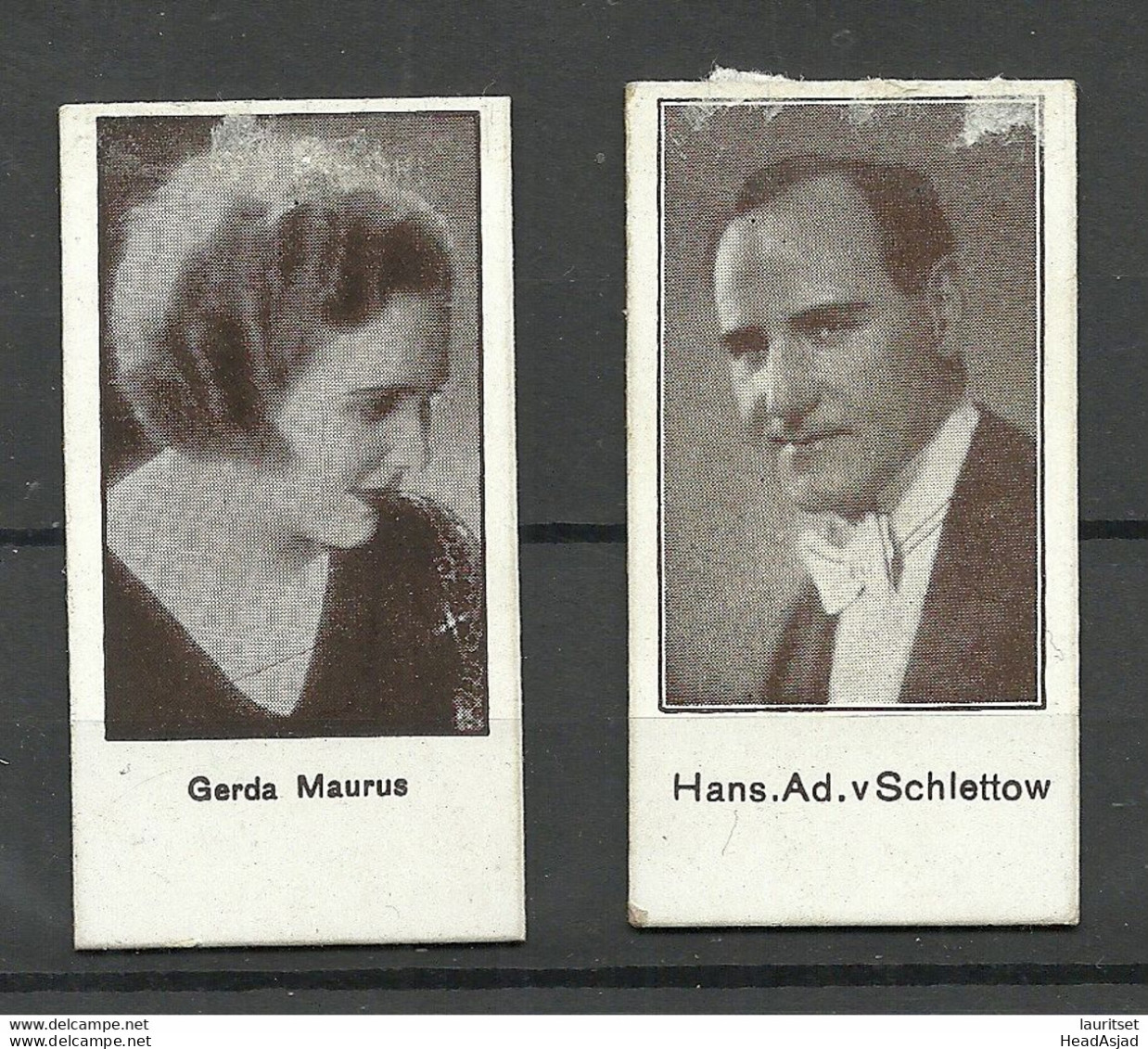 Deutschland Germany 1933 Old Photographs Gerda Maurus & Hans A. V. Shlettow, Movie Star Actors Schauspieler - Acteurs