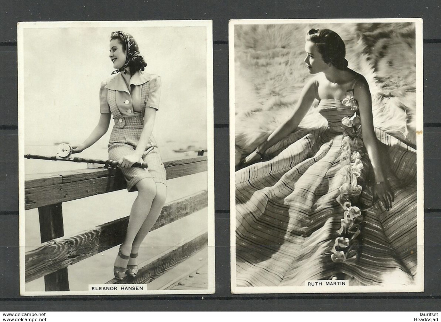 ELEANOR HANSEN & RUTH MARTIN Movie Stars Actresses, Real Photographs State Express And Ardath Cigarettes - Acteurs