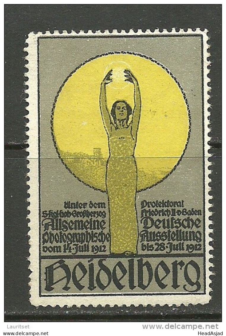 Reklamemarke 1912 Allgemeine Deutsche Photographische Ausstellung Heidelberg MNH - Cinderellas