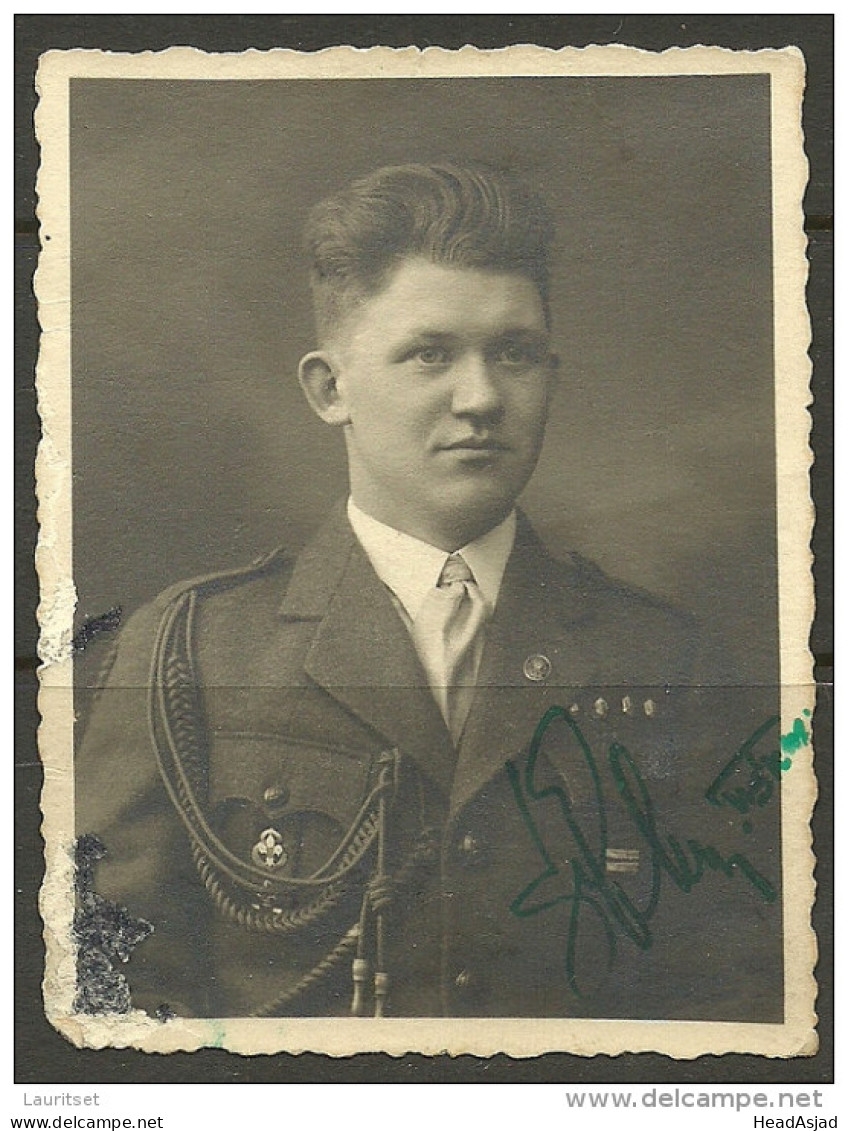 Estland Estonia Estonie 1935  Pfadfinder Boy Scouts Scouting Original Photograph Scout In Uniform - Scouting