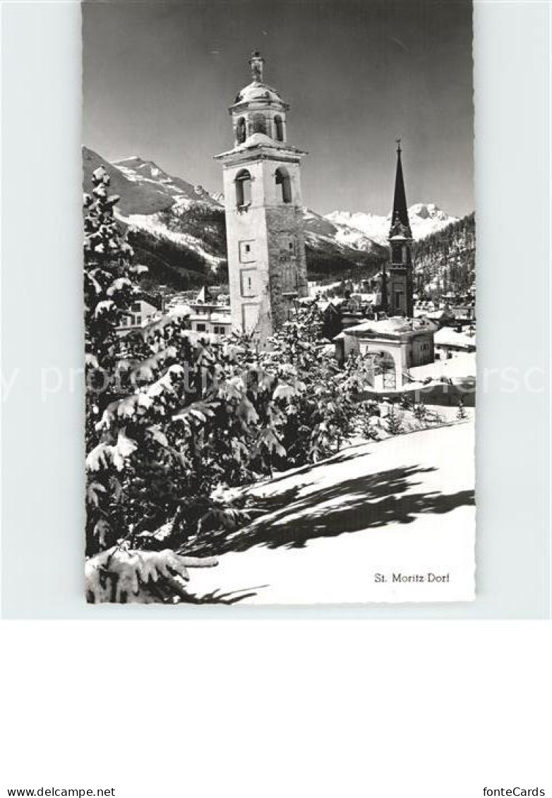 12365347 Moritz Dorf GR St Kirche St Moritz - Andere & Zonder Classificatie