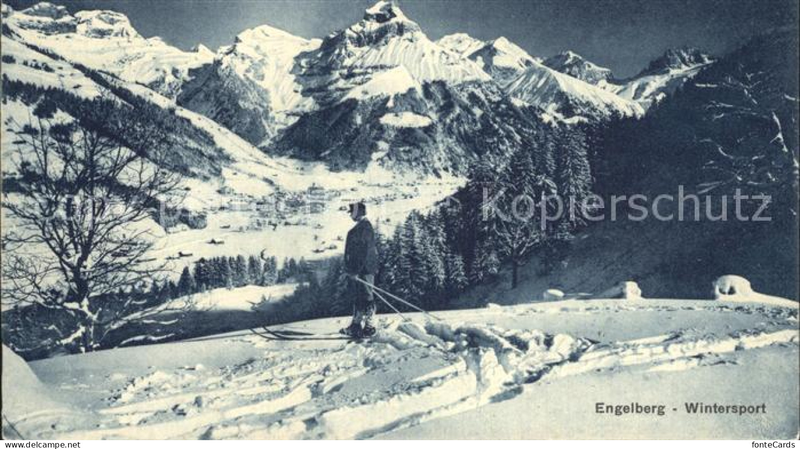 12363007 Engelberg OW Wintersport Skifahrer Alpenpanorama Engelberg OW - Sonstige & Ohne Zuordnung