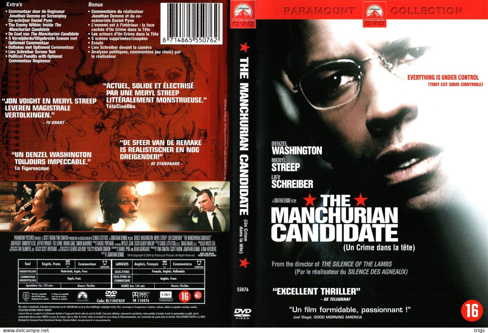 DVD - The Manchurian Candidate - Polizieschi