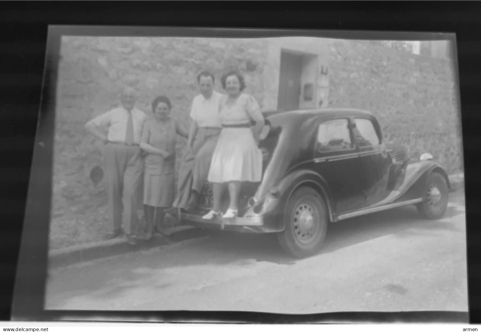 Négatif Film Snapshot -  Voiture Automobile Cars Citroen ? - Glass Slides