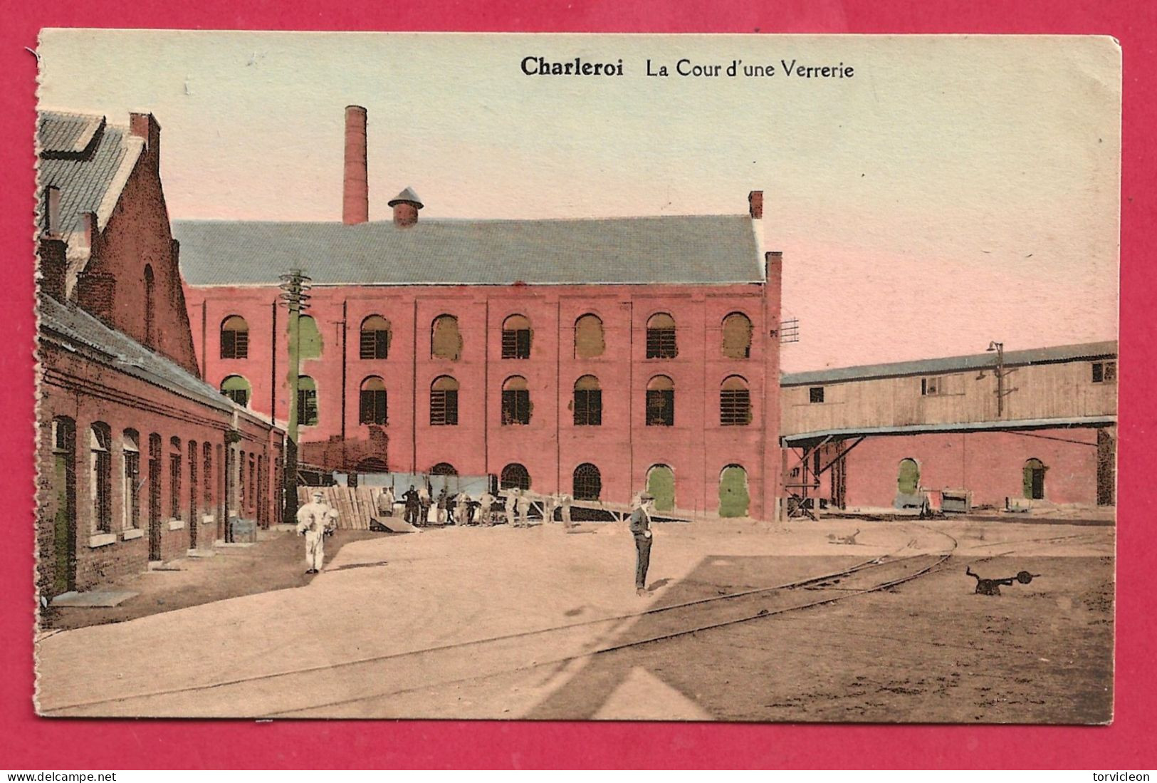 C.P. Charleroi   = La  Cour  D'  Une Verrerie - Charleroi