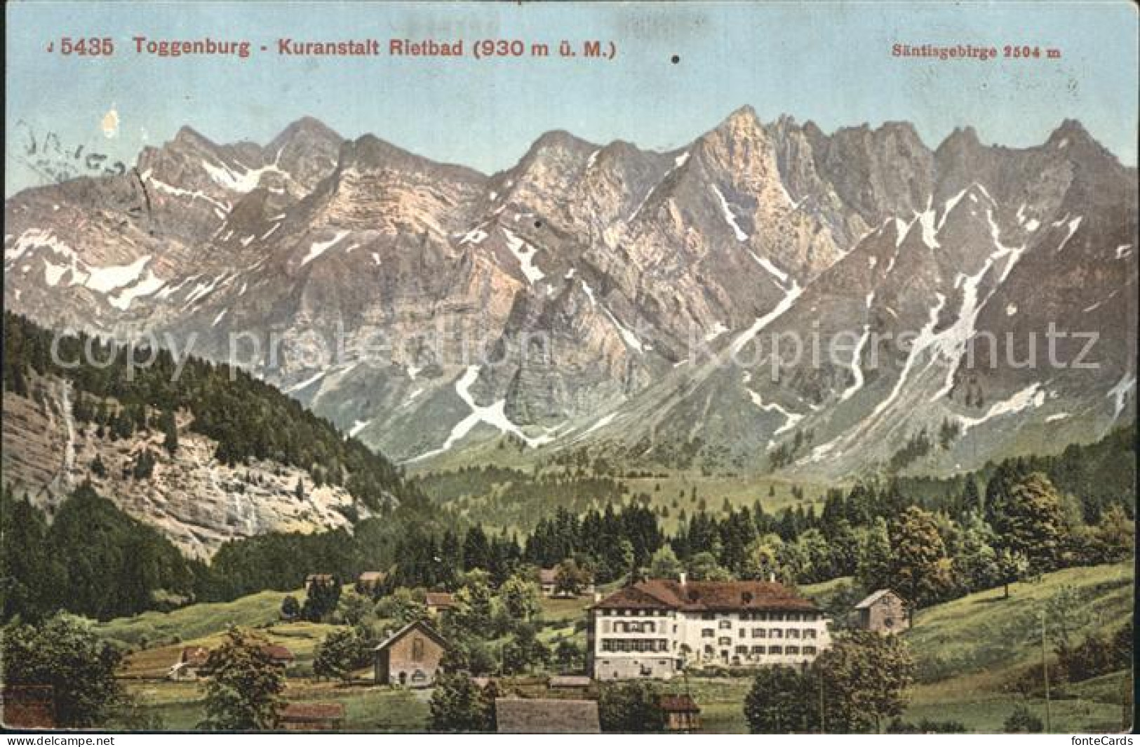 12346177 Toggenburg Kuranstalt Rietbad Mit Saentis Toggenburg - Sonstige & Ohne Zuordnung