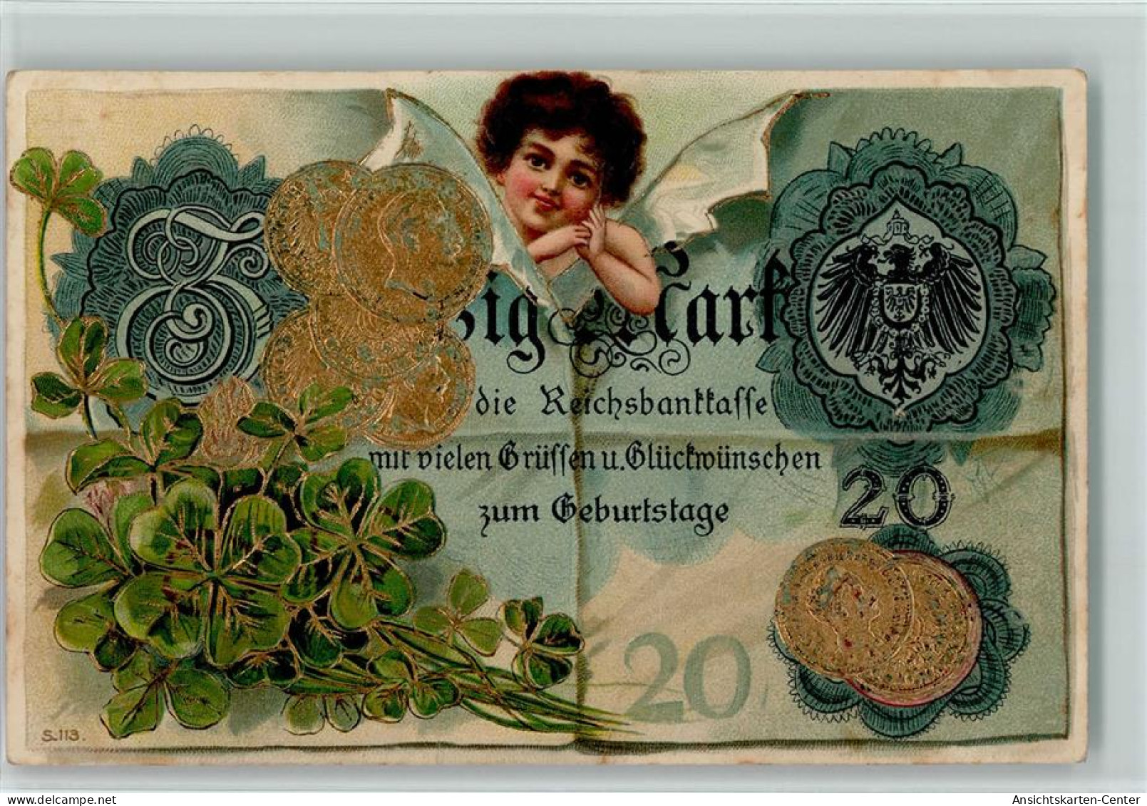 13215909 - Geldscheine Auf AK Geburtstag - - Sonstige & Ohne Zuordnung