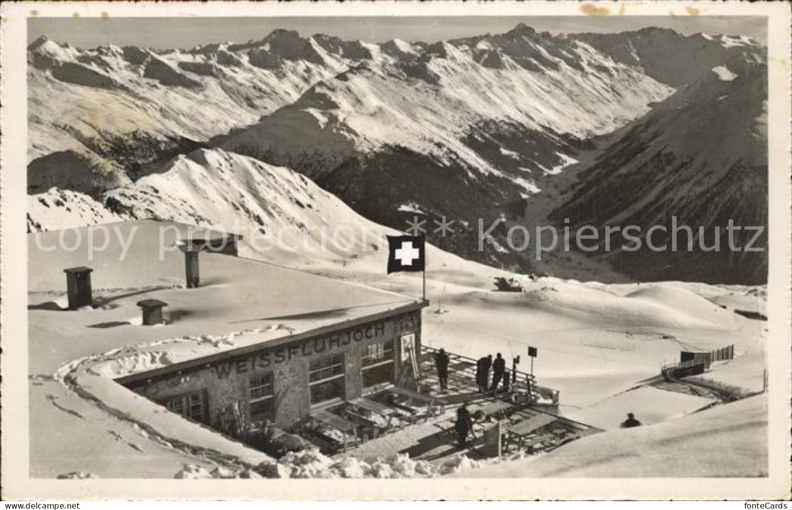 12340157 Weissfluhjoch Gegen Dischmatal Fluela Weisshorn Und Schwarzhorn Weissfl - Andere & Zonder Classificatie