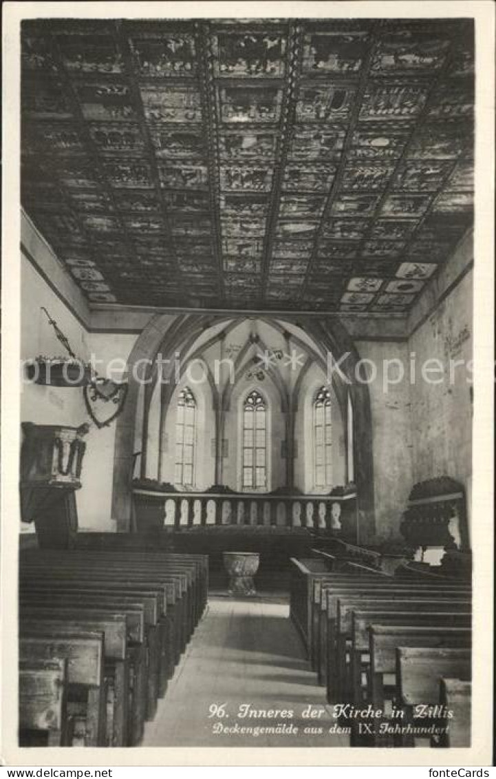 12340147 Zillis Inneres Der Kirche Mit Deckengemaelde Zillis - Sonstige & Ohne Zuordnung