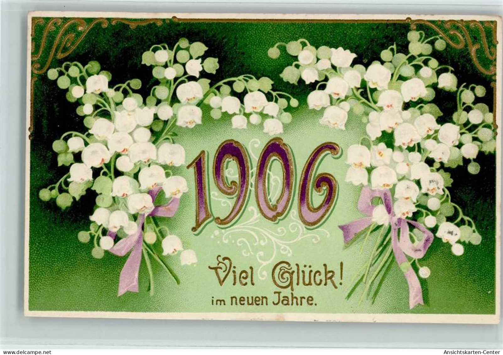 13103909 - Jahreszahlen Jahr 1906 , Maigloeckchen, Erika - Neujahr