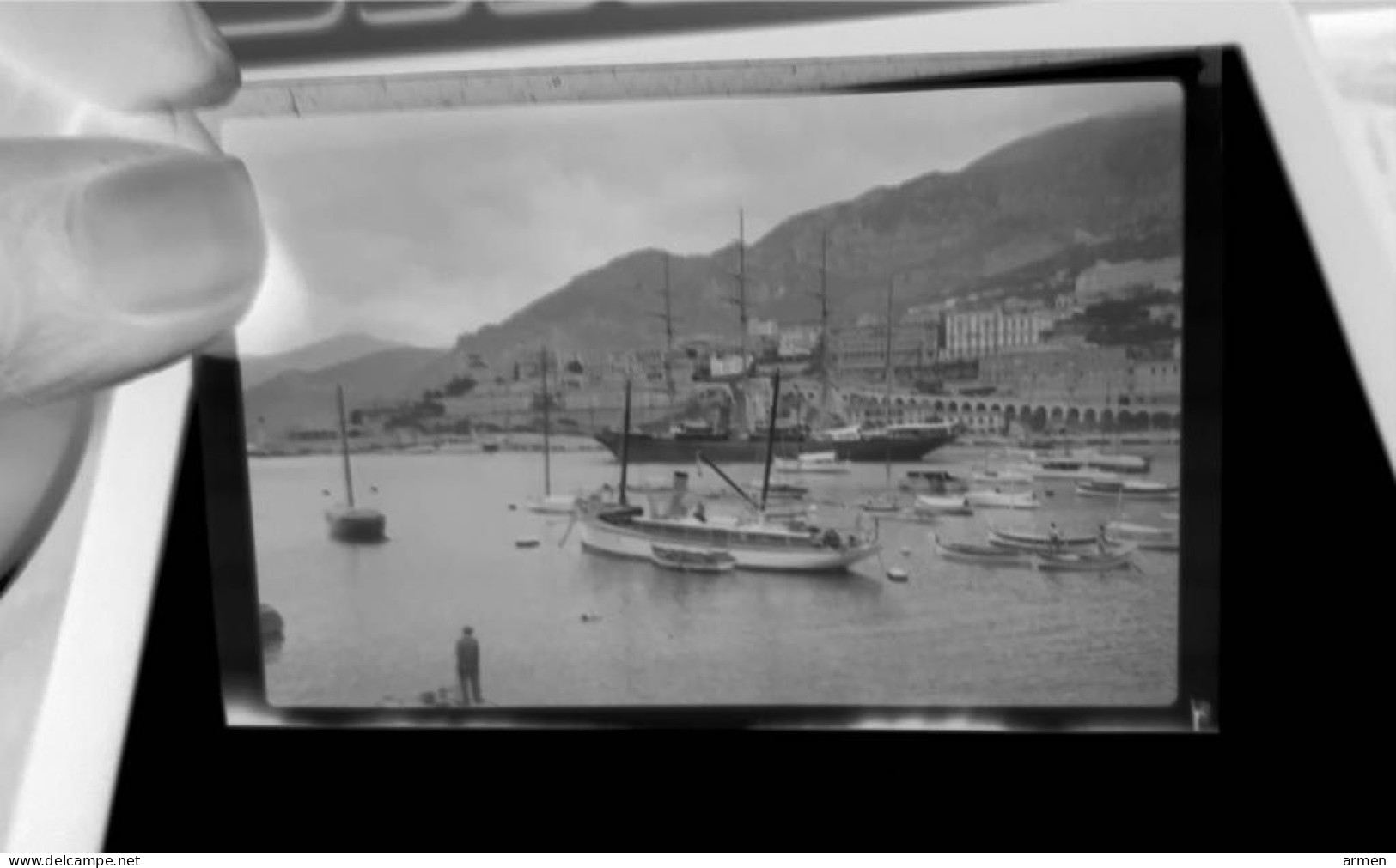 Négatif Film Snapshot -  MONACO NAVIRE BATEAUX SHIP YACHT - Glass Slides