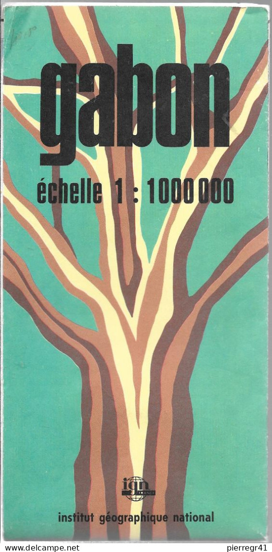 CARTE-ROUTIERE-IGN-GABON-1975-2e Edit-TBE/pas De Plis Coupés/Comme Neuve - Wegenkaarten