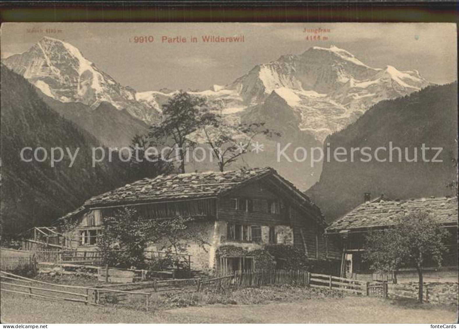 12337597 Wilderswil Almhuette Mit Moench Und Jungfrau Wilderswil - Andere & Zonder Classificatie