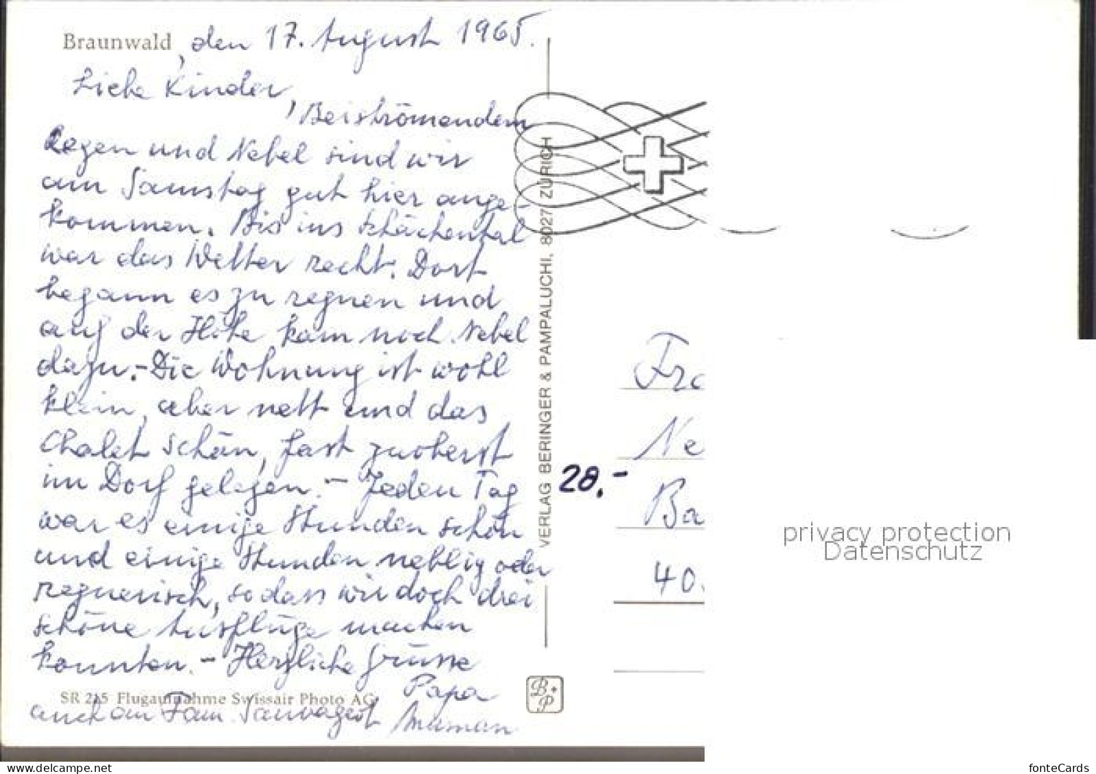 12337457 Braunwald GL Fliegeraufnahme Braunwald - Other & Unclassified
